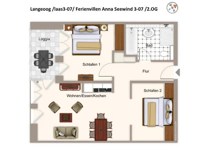 アパート Apartmentvilla Anna Apartmentvilla Anna 3-07